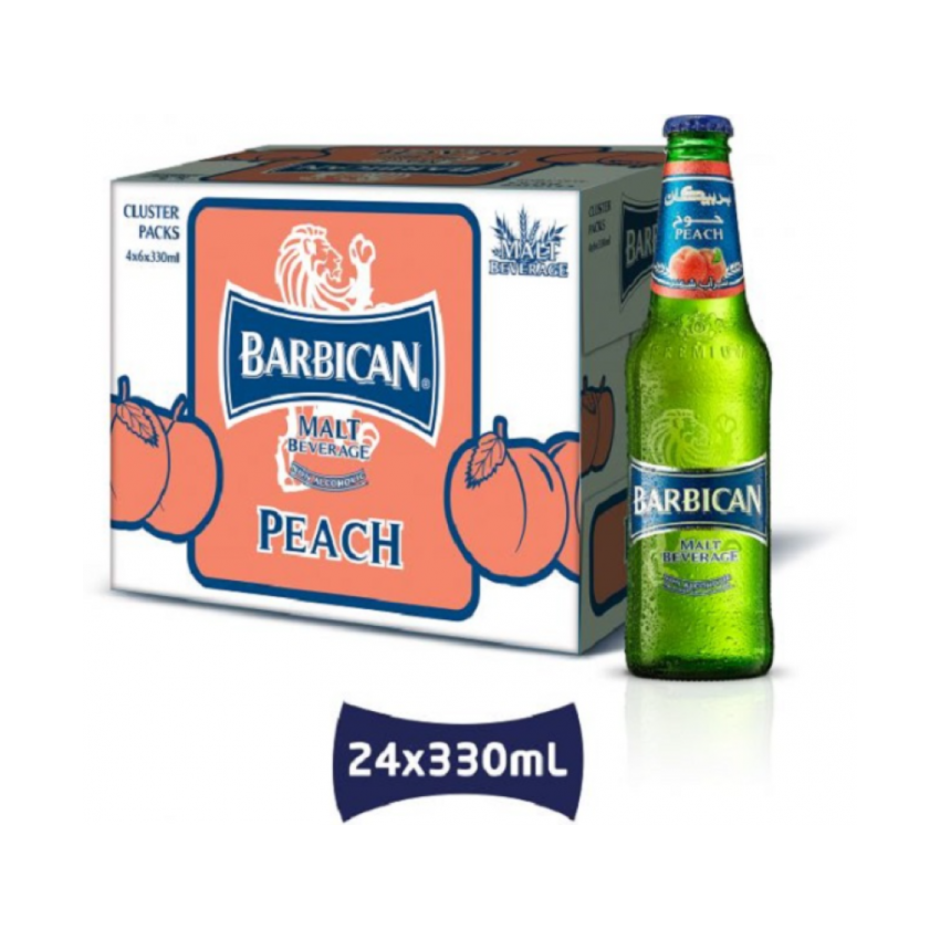 Barbican (peach) Bottle 1x4x6x330-ML